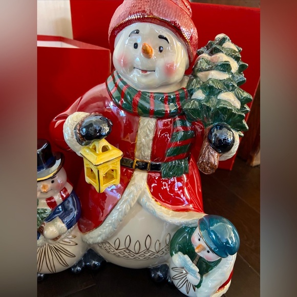 Waterford Heirloom snowman cookie jar EUC - Picture 2 of 12